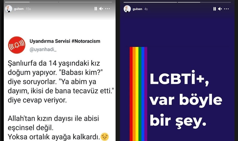 Gülşen'den Erdoğan'ın LGBTİ+ sözlerine tepki