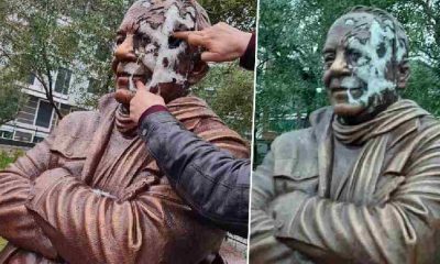 Gazeteci Bekir Coşkun heykeline çirkin saldırı