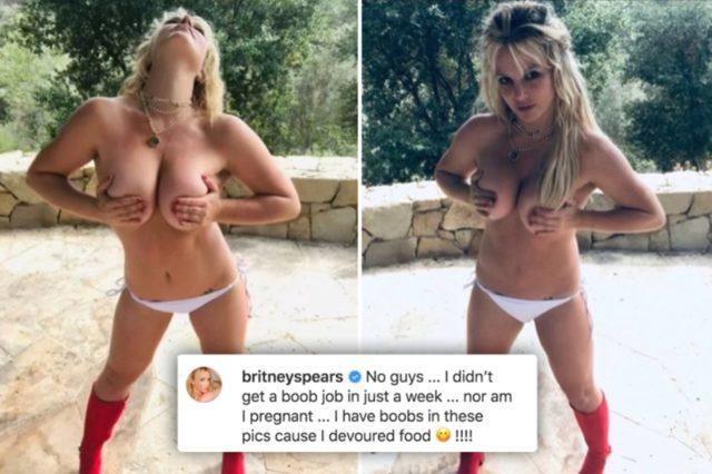 Britney Spears üstsüz fotoğraflarına gelen tepkilere üstsüz fotoğraflarla yanıt verdi