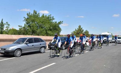 "Eyüp'ten Hacı Bektaş Veli'ye Huzur Yolculuğu"na katılan bisikletçiler, Nevşehir'e ulaştı