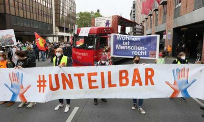 Almanya'da binlerce kişi sosyal adaletsizlik ve ırkçılığı protesto etti