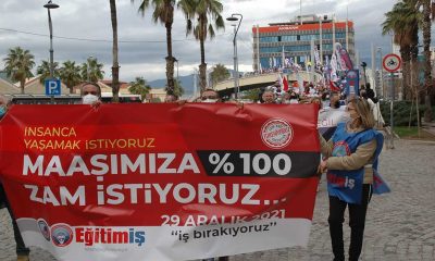 İzmir’de öğretmenler iş bıraktı