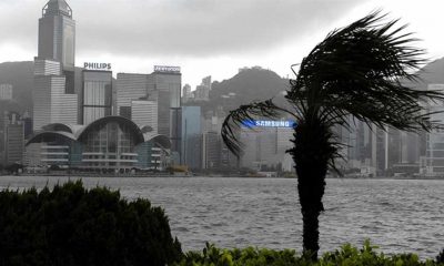 Filipinler'i yıkan Rai Tayfunu bu kez Hong Kong'u alarma geçirdi