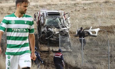Futbolcu Ahmet Çalık'ın hayatını kaybettiği kazadan ilk görüntüler