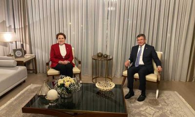 Akşener, Davutoğlu'nu Ankara'daki konutunda ziyaret etti