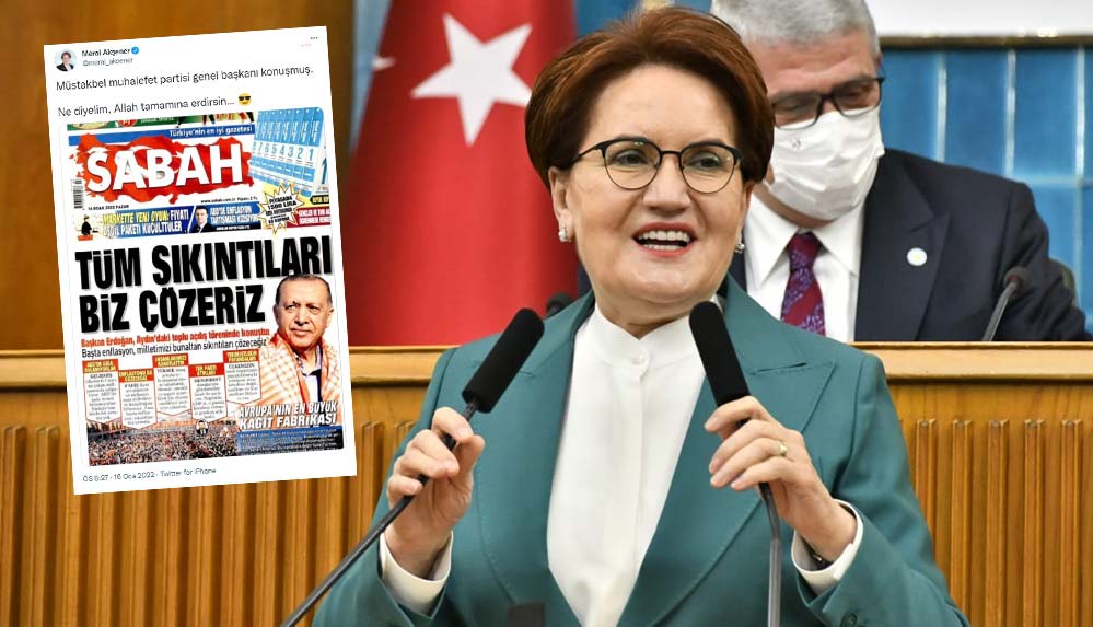 Akşener'den Erdoğan'a: “Müstakbel muhalefet partisi genel başkanı konuşmuş. Allah tamamına erdirsin”