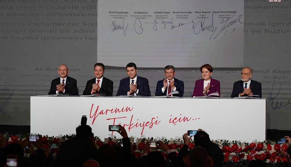 6 parti lideri, 'Güçlendirilmiş Parlamenter Sistem' metnini imzaladı