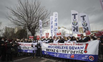 Ankara'da doktorlar iş bırakma eylemi yaptı