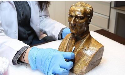 Atatürk büstünde ünlü İtalyan heykeltıraşın imzası ortaya çıktı