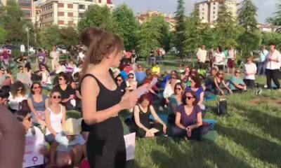 Eskişehir'de 'yogalı' protesto